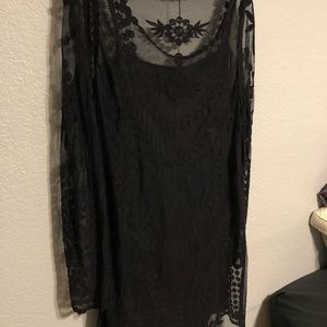 Black lace dress